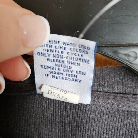 Old Navy Men's Grey Waffle Knit Crew Henley Long Sleeve Shirt Size L Y2K NWOT - Picture 7 of 8